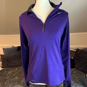 Nike Women's Long Sleeve Dri-Fit Purple Top